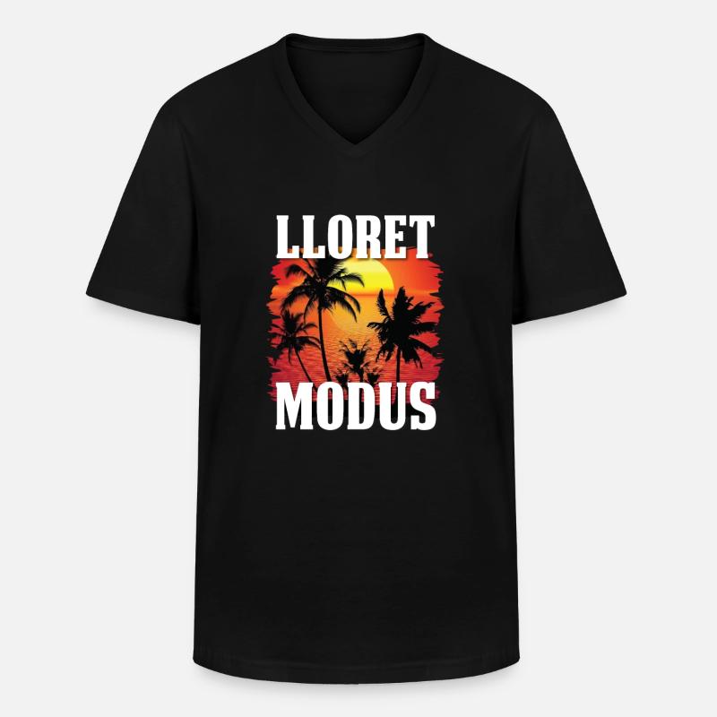 Lloret De Mar Modus - Männer-T-Shirt mit V-Ausschnitt - Schwarz