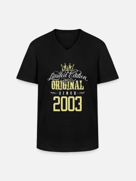 2003 limited edition - Men's V-Neck T-Shirt - black