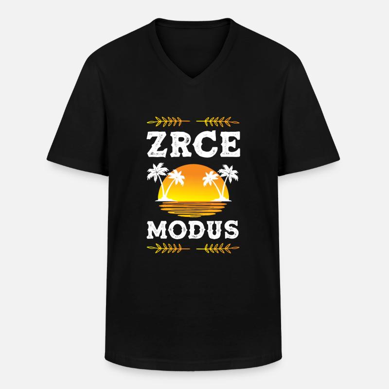 Zrce Modus - Männer-T-Shirt mit V-Ausschnitt - Schwarz