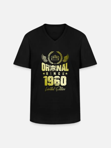 Édition limitée 1960 - T-shirt col V Homme - noir