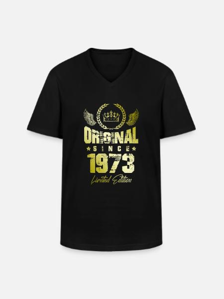 1973 limited edition - Männer-T-Shirt mit V-Ausschnitt - Schwarz