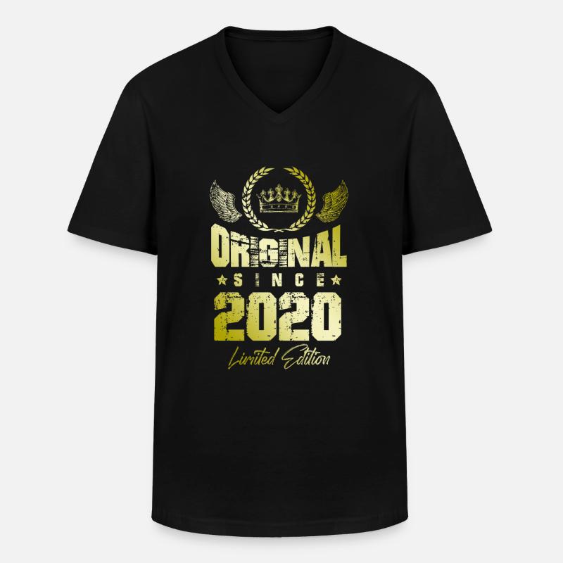 2020 limited edition - Männer-T-Shirt mit V-Ausschnitt - Schwarz