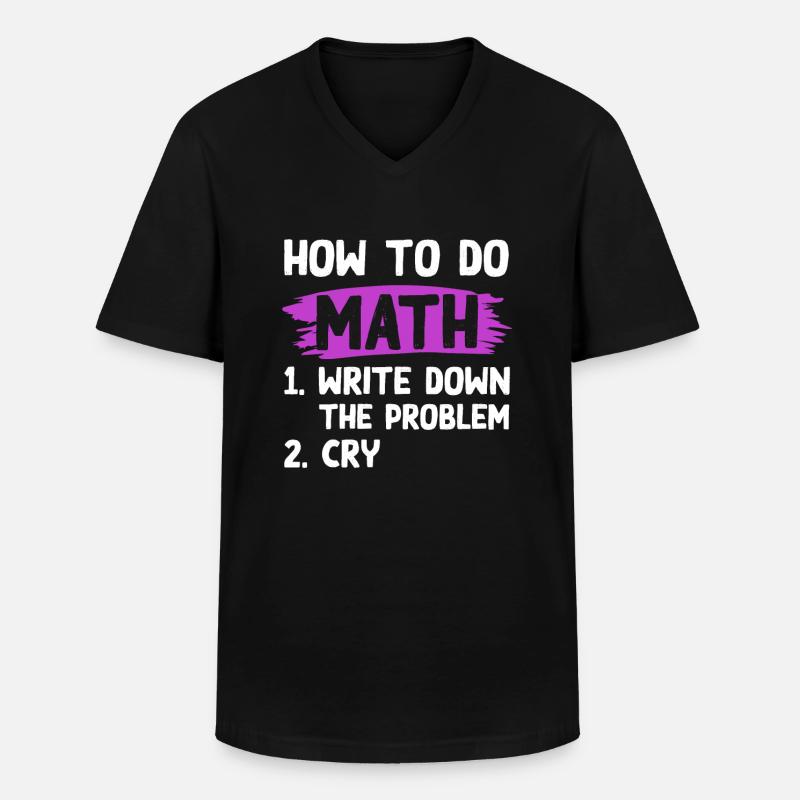 mathematik problem - Männer-T-Shirt mit V-Ausschnitt - Schwarz