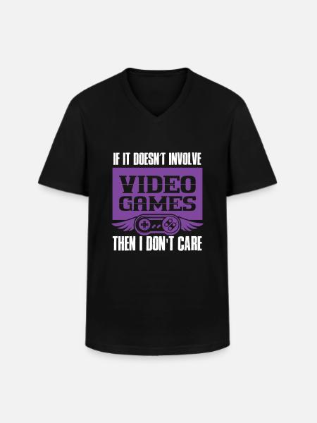 gamer video games - Men's V-Neck T-Shirt - black