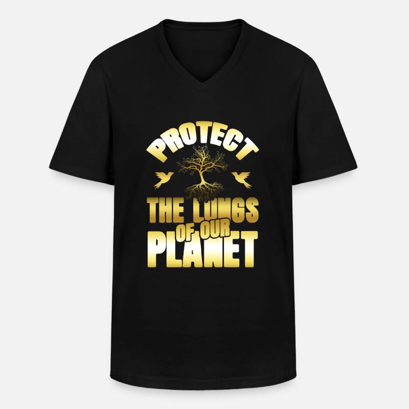 naturschutz umweltschutz - Männer-T-Shirt mit V-Ausschnitt - Schwarz