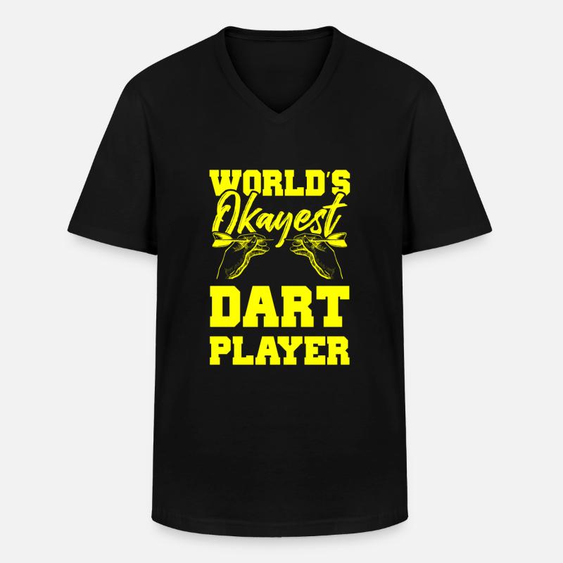 bester dart spieler - Männer-T-Shirt mit V-Ausschnitt - Schwarz