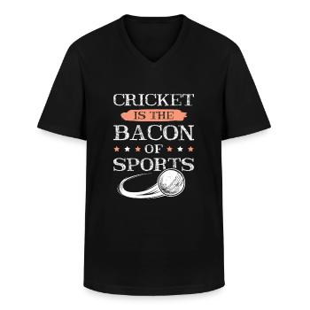cricket bacon - Männer-T-Shirt mit V-Ausschnitt - Schwarz - Vorne - AI Model Male 178 dark (178cm)