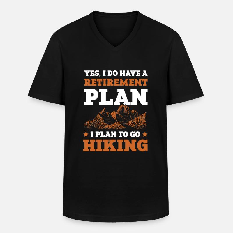 wandern klettern - Männer-T-Shirt mit V-Ausschnitt - Schwarz