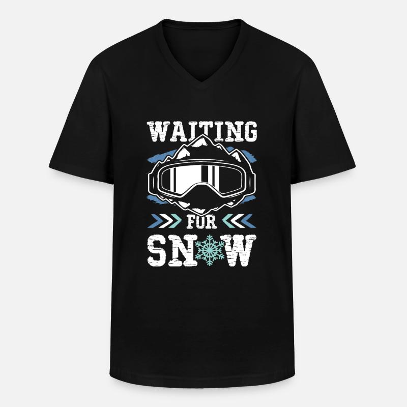 snowboard spruch - Männer-T-Shirt mit V-Ausschnitt - Schwarz