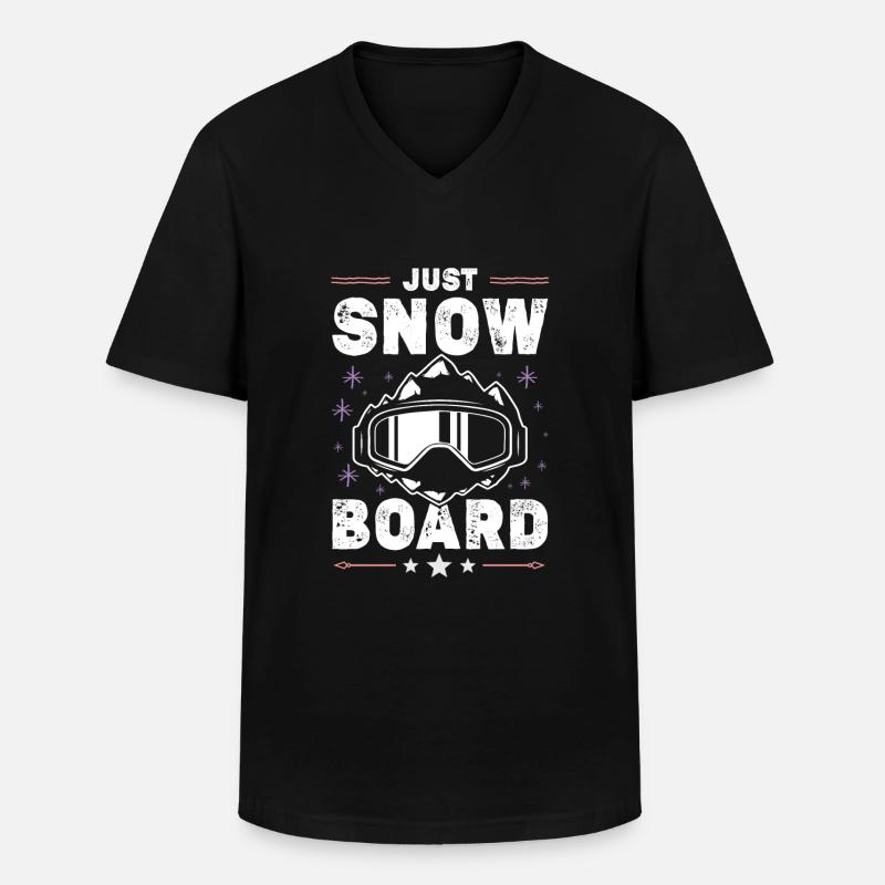 snowboarder snowboarding - Männer-T-Shirt mit V-Ausschnitt - Schwarz