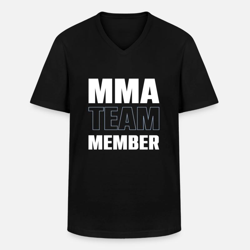 Mma Team - Männer-T-Shirt mit V-Ausschnitt - Schwarz