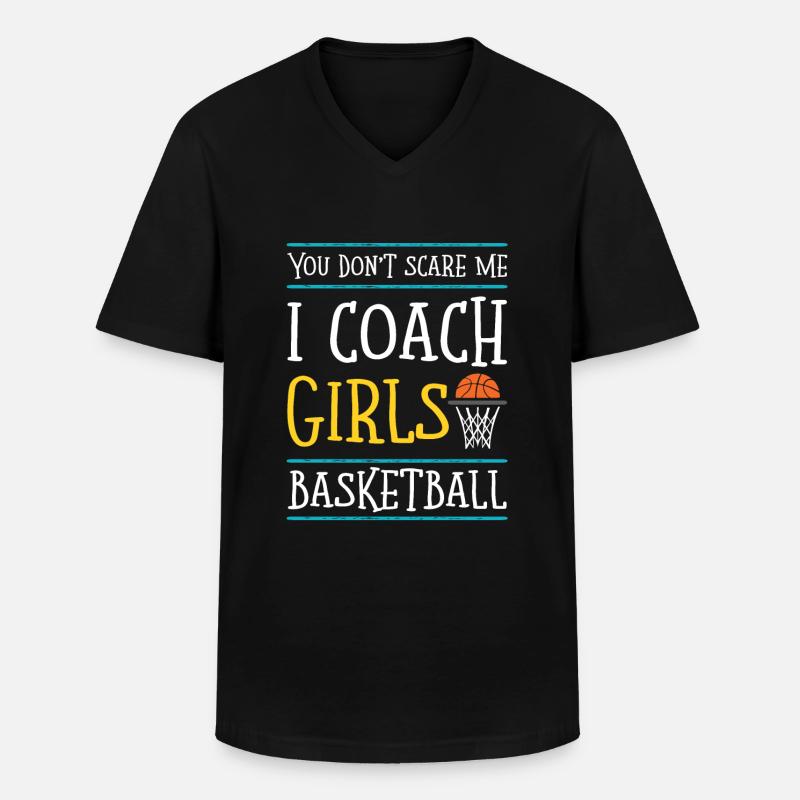 basketball trainer mädchen - Männer-T-Shirt mit V-Ausschnitt - Schwarz