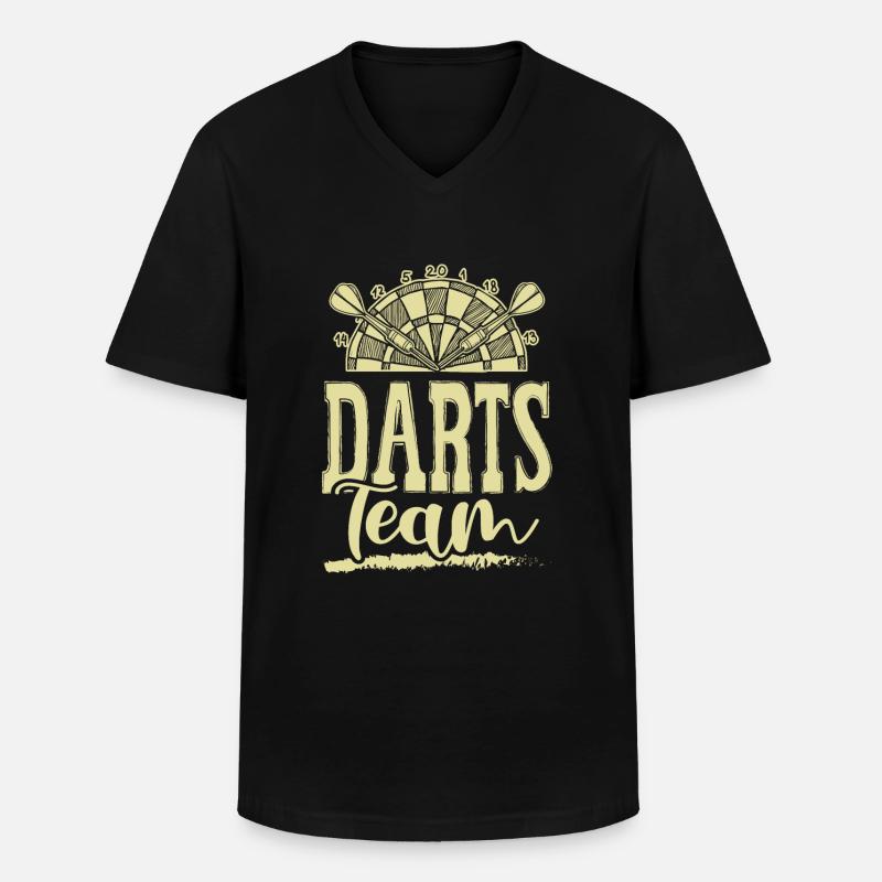 darts team - Männer-T-Shirt mit V-Ausschnitt - Schwarz