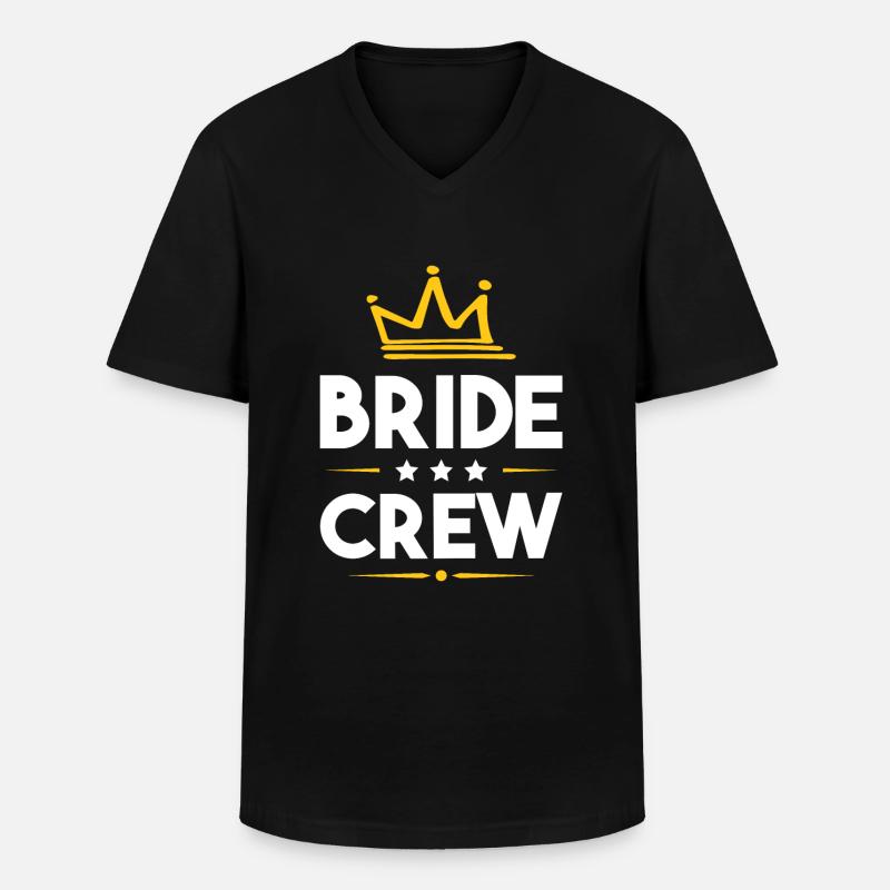 Bride Crew - Männer-T-Shirt mit V-Ausschnitt - Schwarz