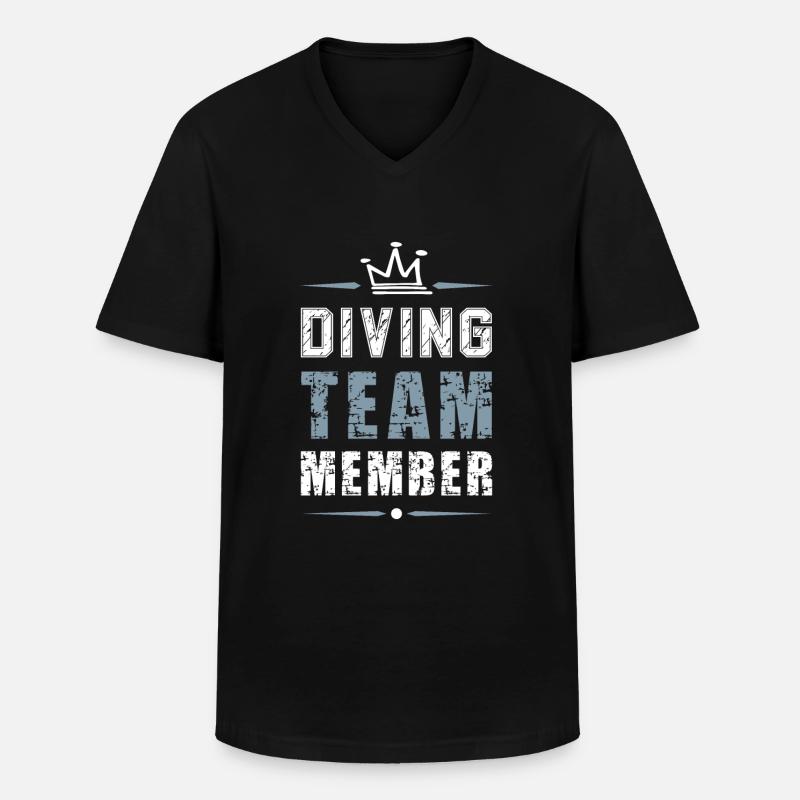 Équipe de plongée Plongée - T-shirt col V Homme - noir