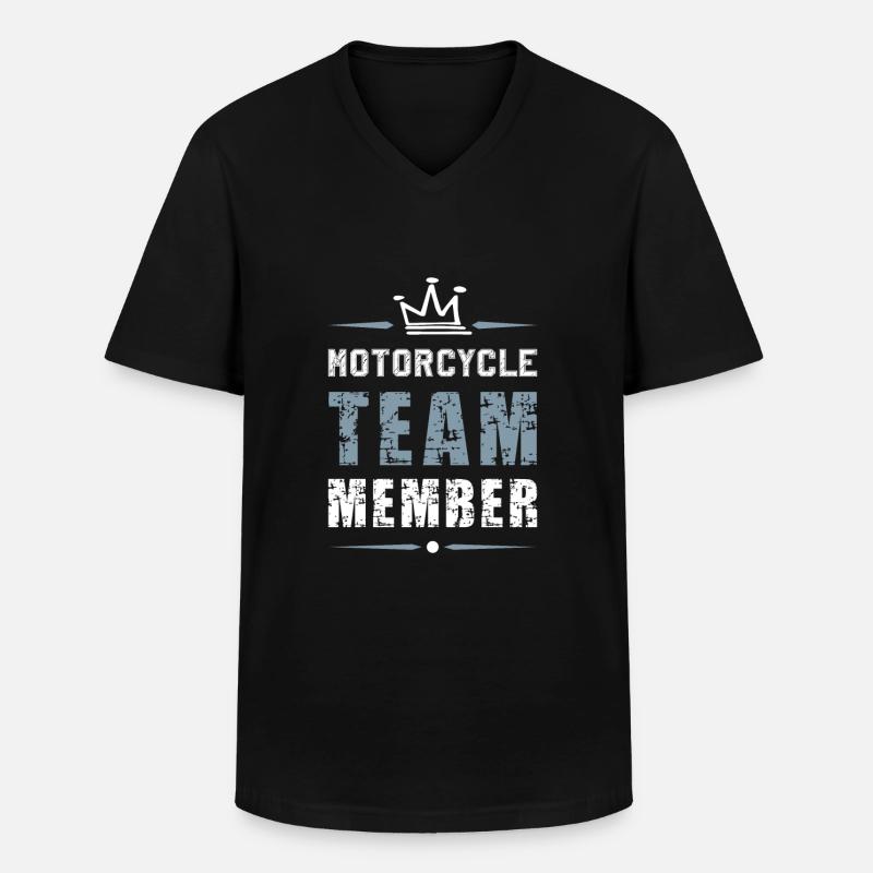 Motorcycle Team - Männer-T-Shirt mit V-Ausschnitt - Schwarz