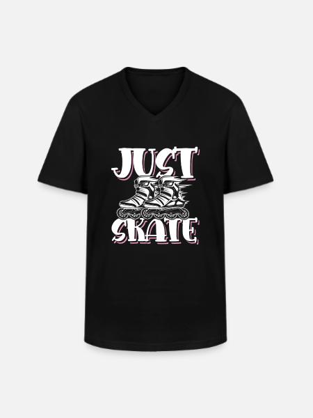 Skate Skating - Men's V-Neck T-Shirt - black