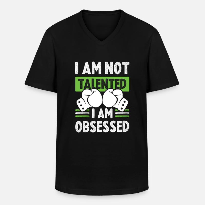 boxer talent - Männer-T-Shirt mit V-Ausschnitt - Schwarz