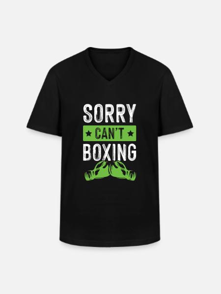 Boxing funny saying - Men's V-Neck T-Shirt - black