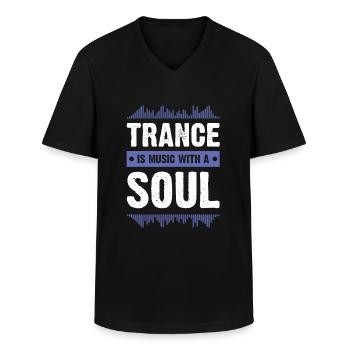 trance soul - Männer-T-Shirt mit V-Ausschnitt - Schwarz - Vorne - AI Model Male 178 dark (178cm)