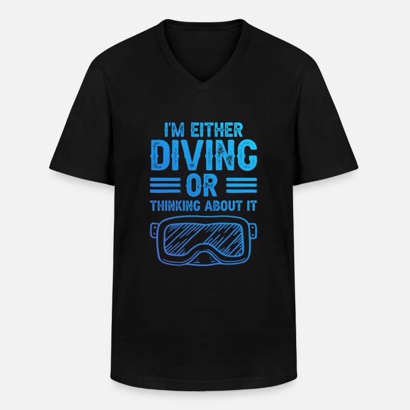 Tauchen scuba diving - Männer-T-Shirt mit V-Ausschnitt - Schwarz