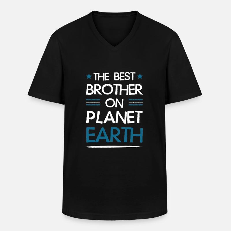 Bester Bruder Spruch - Männer-T-Shirt mit V-Ausschnitt - Schwarz