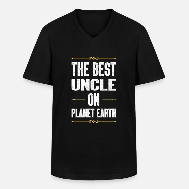 Bester Onkel Spruch - Männer-T-Shirt mit V-Ausschnitt - Schwarz