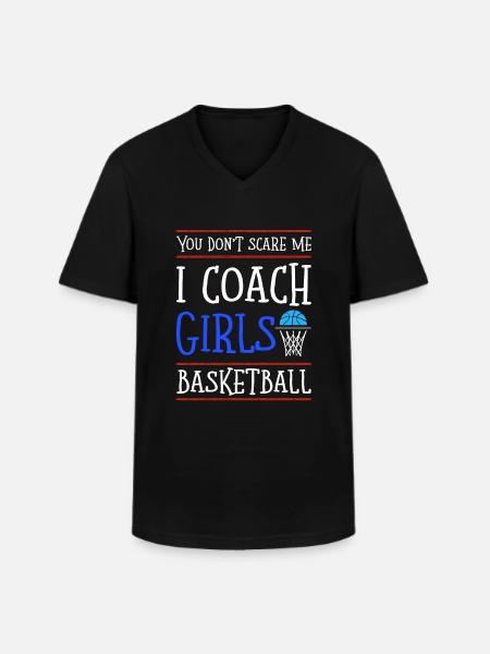 basketball trainer mädchen - Männer-T-Shirt mit V-Ausschnitt - Schwarz