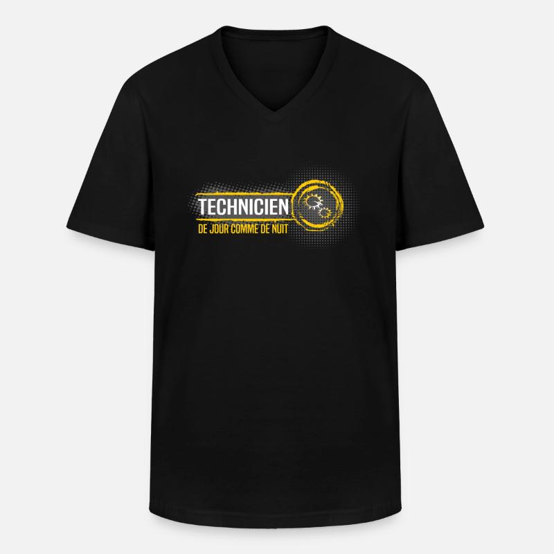 Techniker - Männer-T-Shirt mit V-Ausschnitt - Schwarz