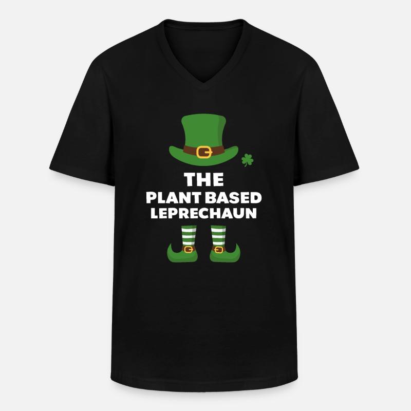 Der pflanzliche Kobold - Männer-T-Shirt mit V-Ausschnitt - Schwarz