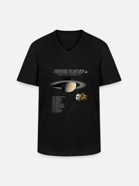 Cassini Huygens Tour Sihrt - The Grand Final - Men's V-Neck T-Shirt - black