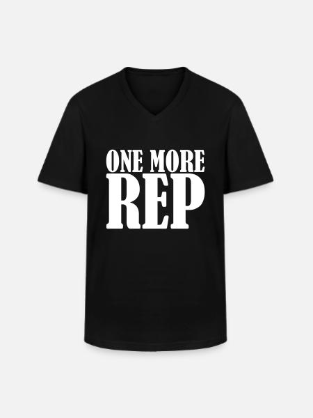 One More Rep - Men's V-Neck T-Shirt - black