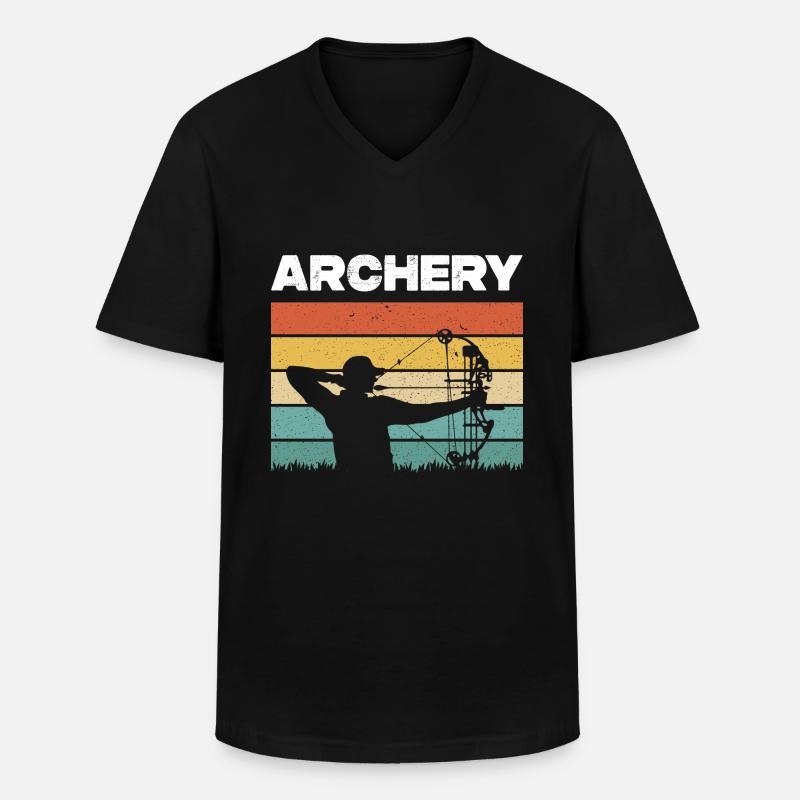 Archery Compound Bow Archer - Men's V-Neck T-Shirt - black