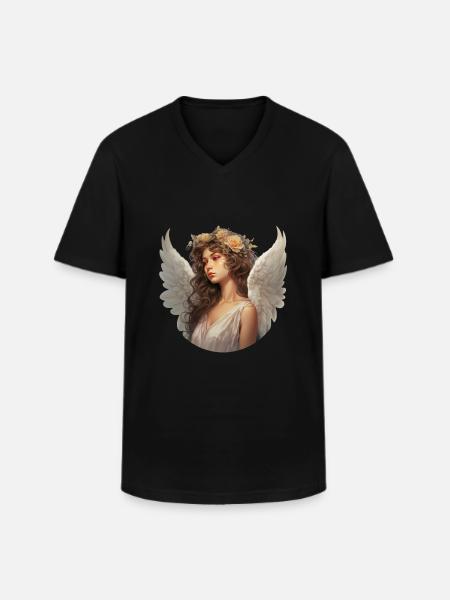 Weihnachtsengel - Männer-T-Shirt mit V-Ausschnitt - Schwarz