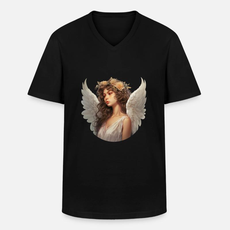Weihnachtsengel - Männer-T-Shirt mit V-Ausschnitt - Schwarz
