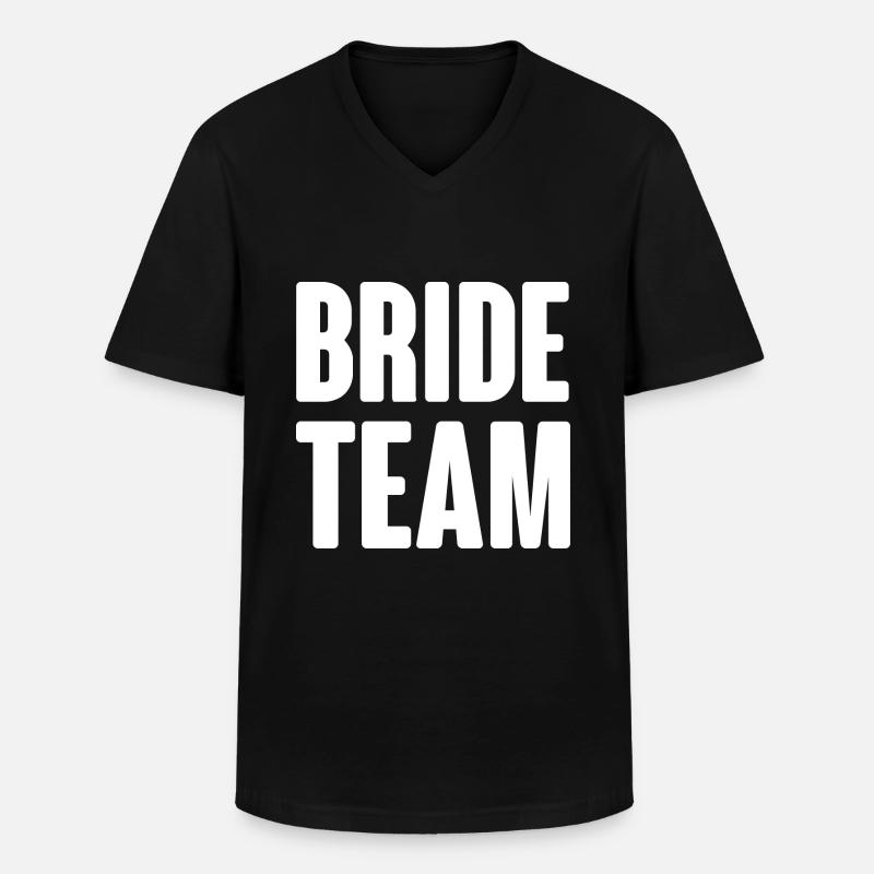 Bride Team - Männer-T-Shirt mit V-Ausschnitt - Schwarz