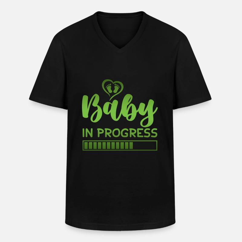 baby progress loading - Männer-T-Shirt mit V-Ausschnitt - Schwarz