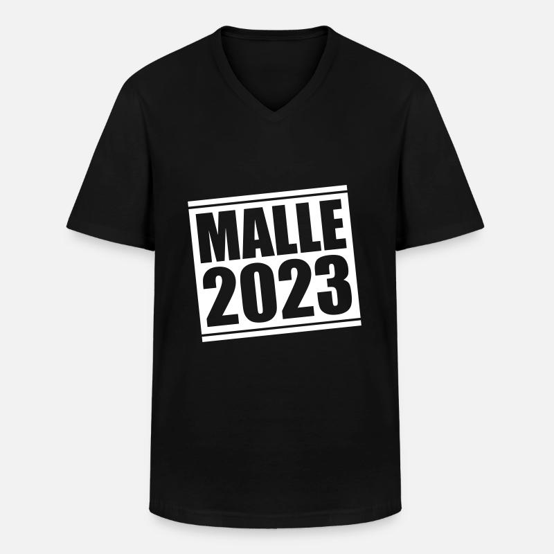Malle 2023 - Männer-T-Shirt mit V-Ausschnitt - Schwarz