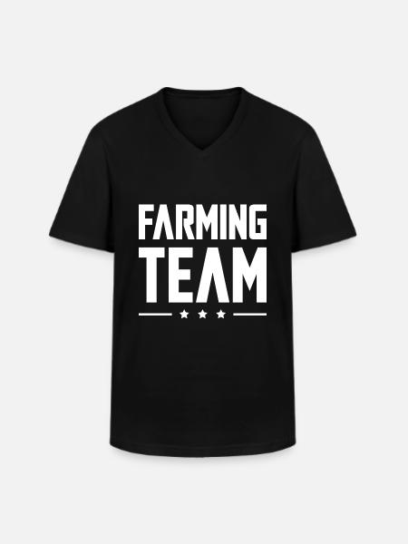 Farming Team - Männer-T-Shirt mit V-Ausschnitt - Schwarz