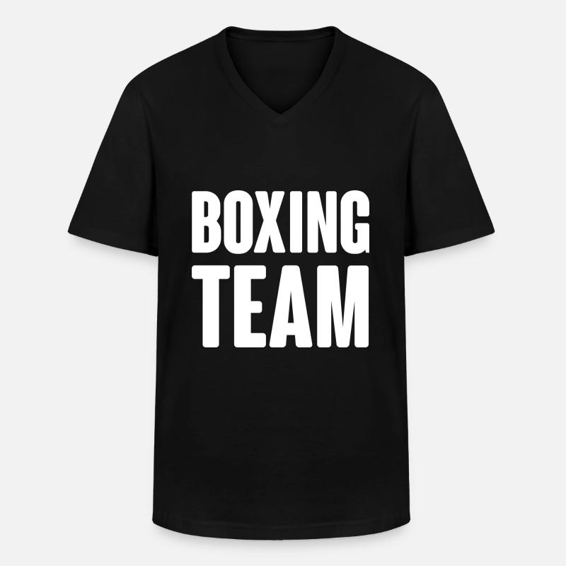 Boxing Team - Männer-T-Shirt mit V-Ausschnitt - Schwarz