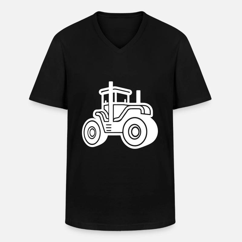 Traktor Bauer Farmer Symbol - Männer-T-Shirt mit V-Ausschnitt - Schwarz