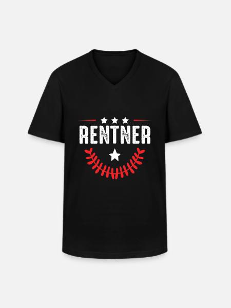 Rentner Rente - Männer-T-Shirt mit V-Ausschnitt - Schwarz
