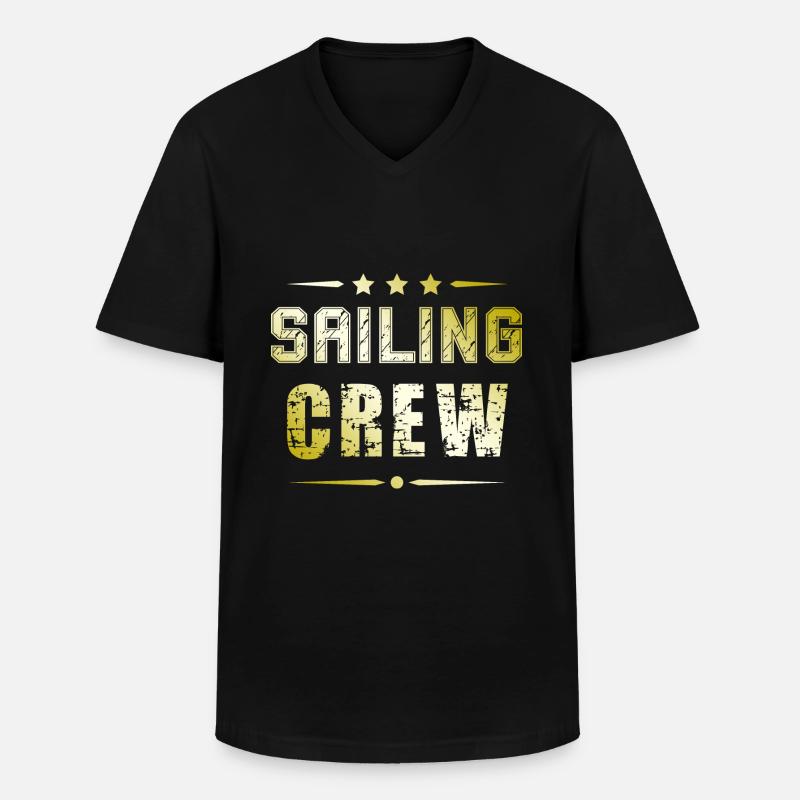 Sailing Crew - Männer-T-Shirt mit V-Ausschnitt - Schwarz