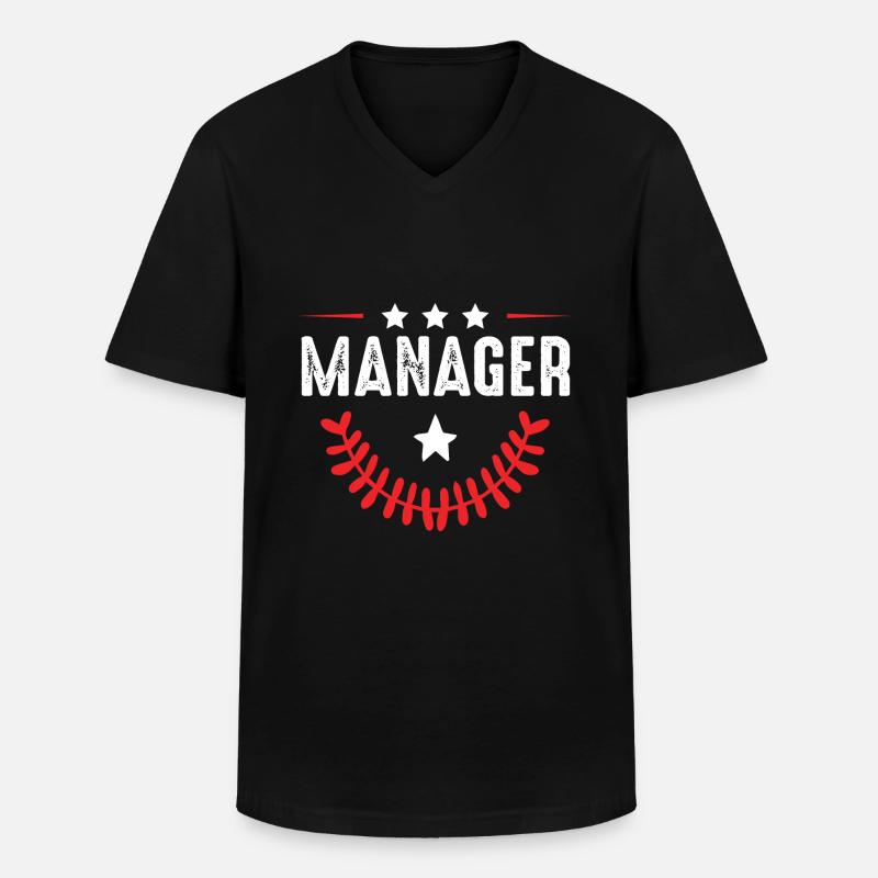 Manager Beruf - Männer-T-Shirt mit V-Ausschnitt - Schwarz