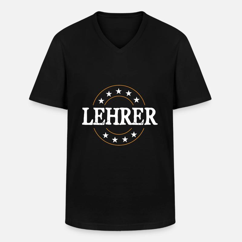 Lehrer Beruf - Männer-T-Shirt mit V-Ausschnitt - Schwarz