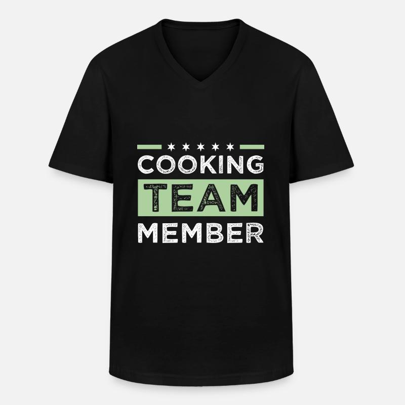 Cooking Team - Männer-T-Shirt mit V-Ausschnitt - Schwarz
