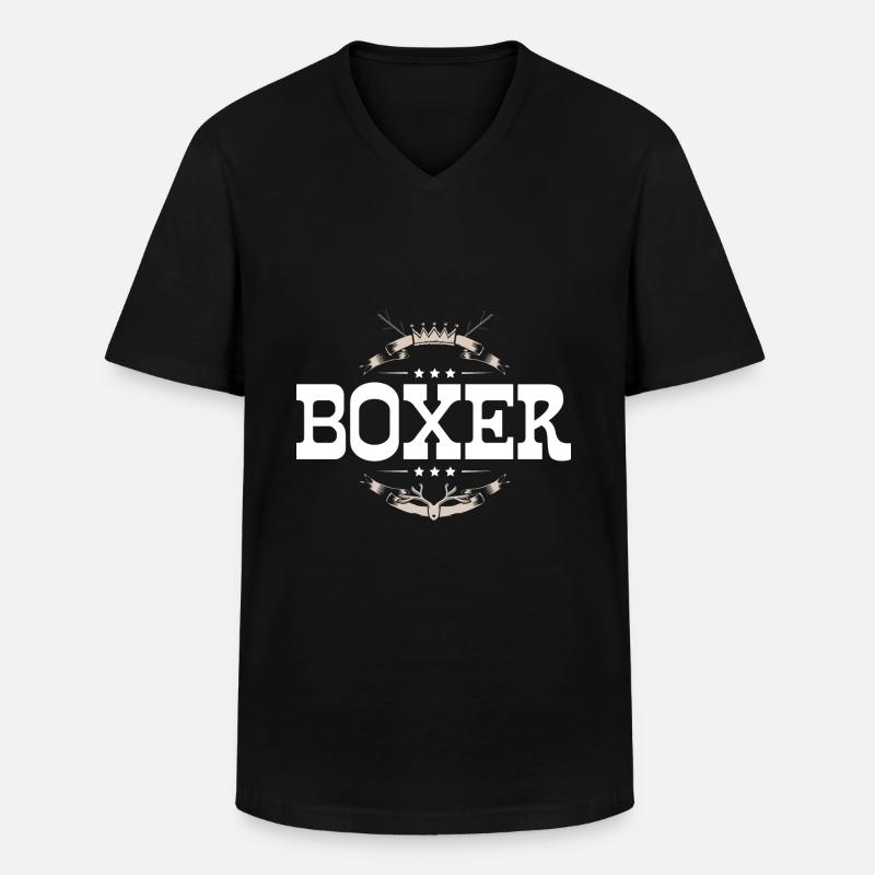Boxer Boxen Sport - Männer-T-Shirt mit V-Ausschnitt - Schwarz