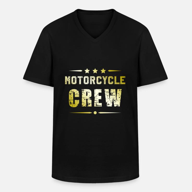 Motorcycle Crew - Männer-T-Shirt mit V-Ausschnitt - Schwarz