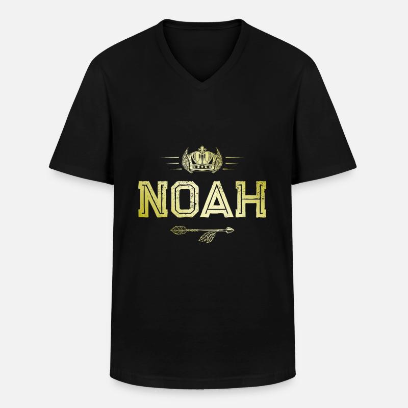 Noah - Männer-T-Shirt mit V-Ausschnitt - Schwarz