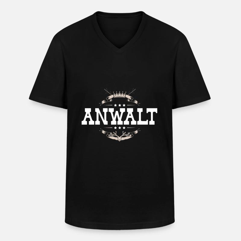 Anwalt Beruf - Männer-T-Shirt mit V-Ausschnitt - Schwarz